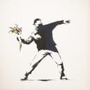 Will Banksy’s “Love is in the Air” sell for more than $5 million at Sotheby’s?